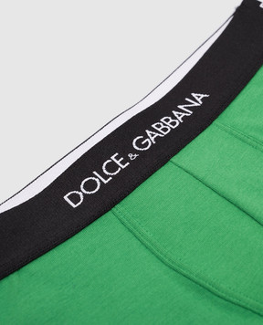 Dolce&Gabbana Зелені труси-боксери з візерунком логотипа L4J701G7OCT