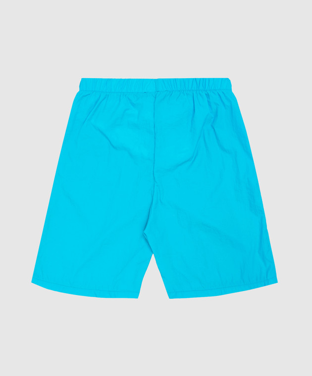 Balmain Kids blue swim shorts with holographic logo BSCP79Z1183410 image 2