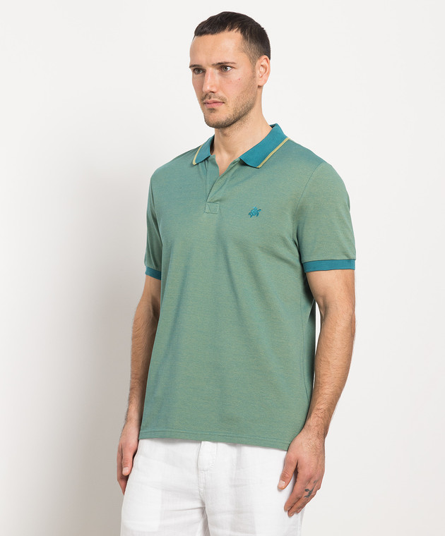 Vilebrequin Palatin green polo with logo embroidery PLTH2N02 изображение 3