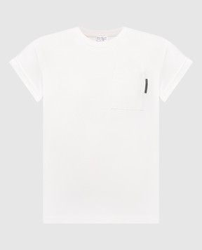 Brunello Cucinelli Сіра футболка з ланцюжком моніль M0T18BB300
