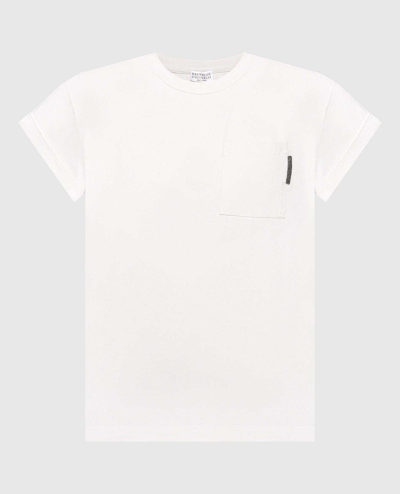 Сіра футболка з ланцюжком моніль