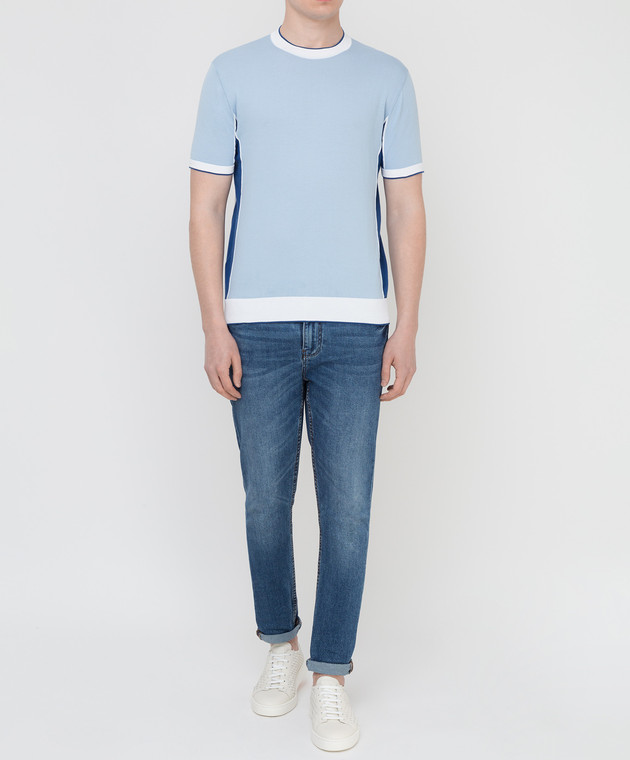 Bertolo Cashmere Голубая футболка 9020105860 изображение 2