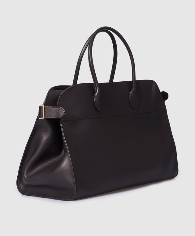 The Row Margaux Black Leather Tote Bag W1254L72 image 3