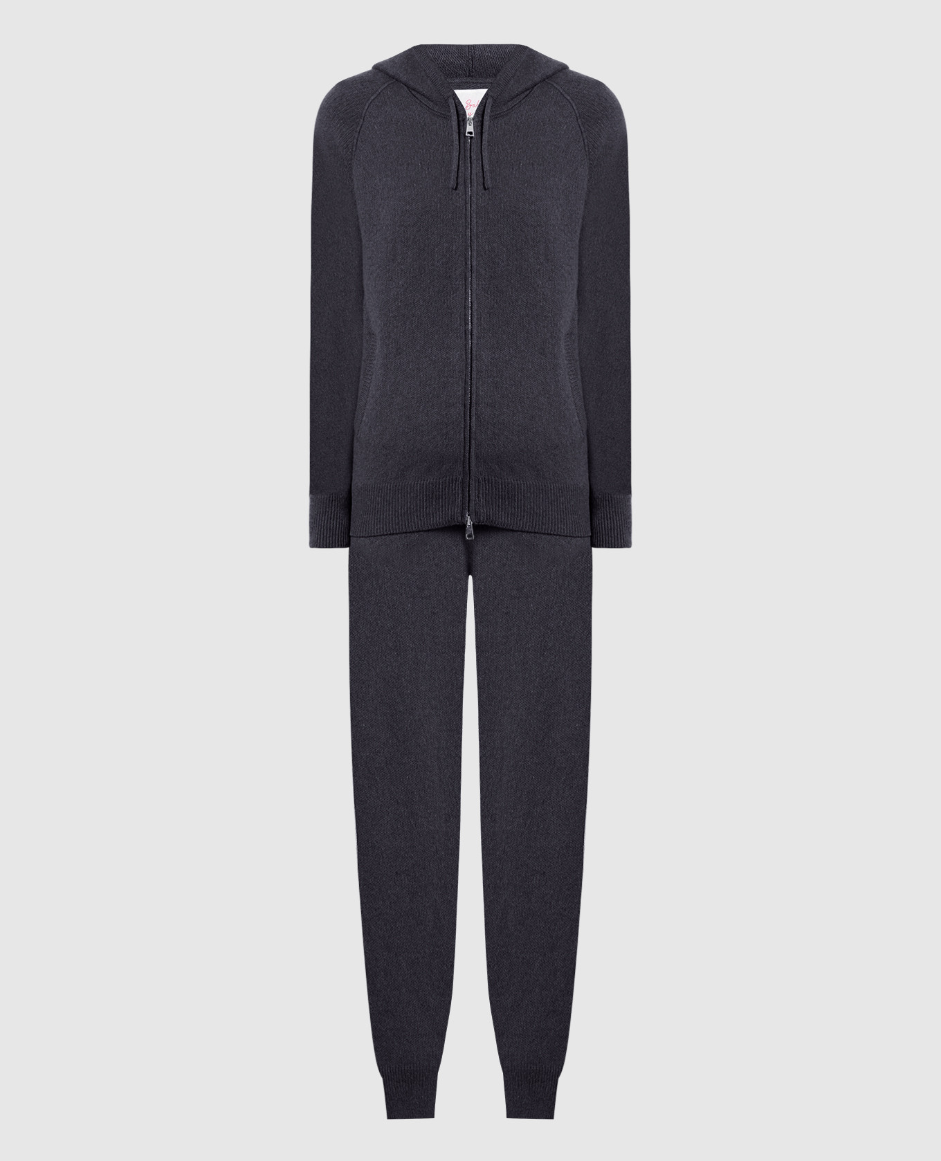 Gray sports suit made of cashmere