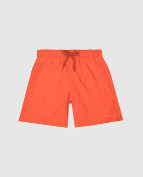 Vilebrequin Дитячі помаранчеві шорти для плавання Jim з водореактивним ефектом JIMC3D07