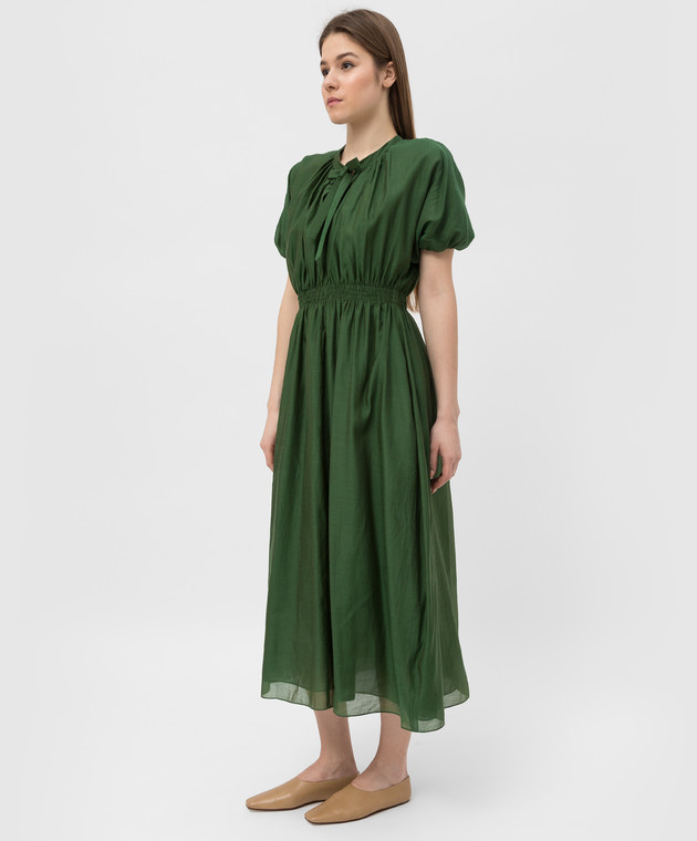 Max Mara Зеленое платье Carter с драпировкой CARTER изображение 3