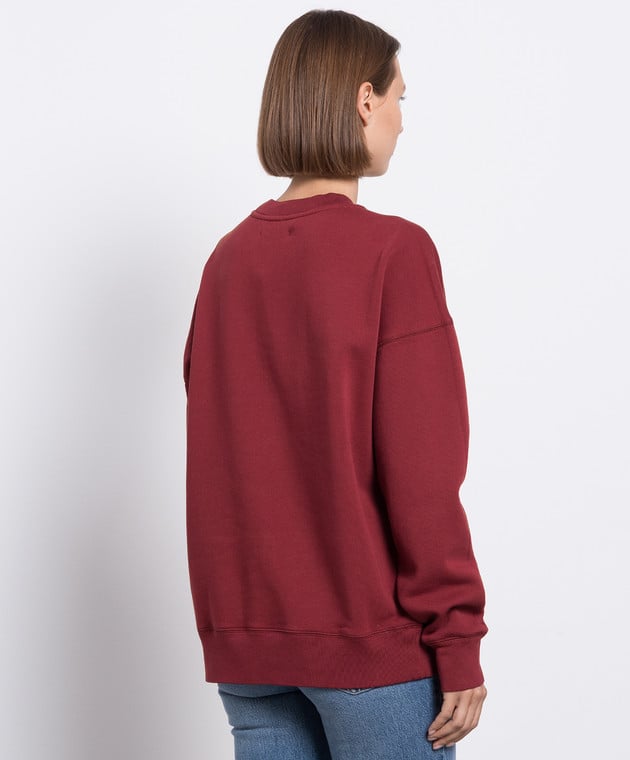 AUTRY Red sweatshirt with logo A23ISWBW416S image 4