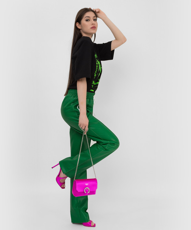 Jimmy Choo Сумка мини Madeline цвета фуксии с кристаллами SOFTMADELINETCU изображение 2