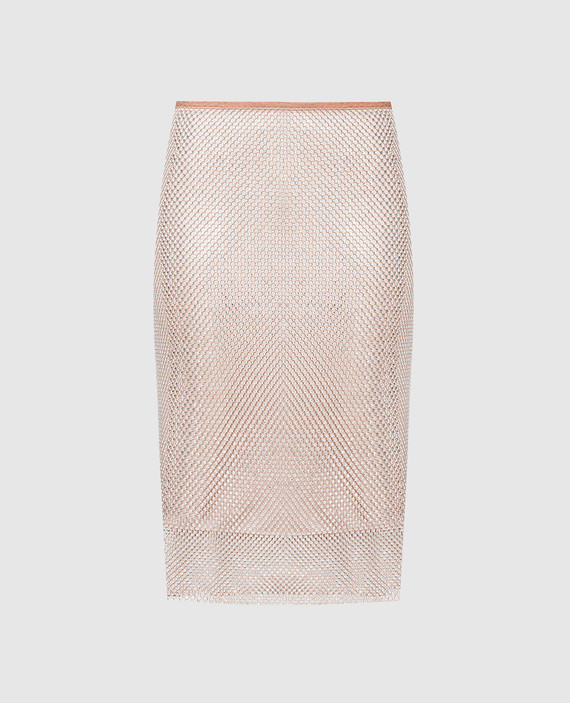 Beige skirt with crystals