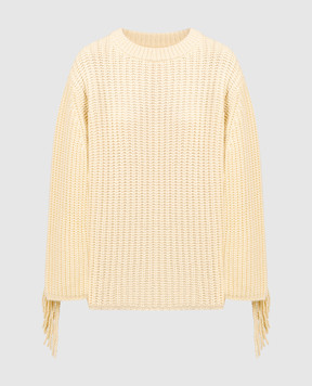 LISA YANG Желтый свитер из кашемира с бахромой 2023323