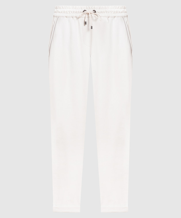 Brunello Cucinelli Gray pants with monil chain MH827SA399