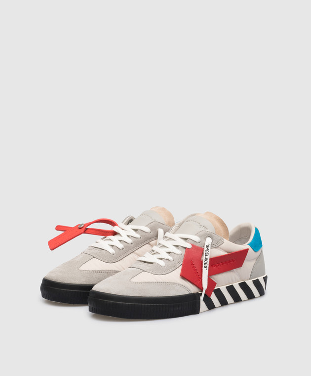 Off-White - Серые комбинированные сникеры Floating Arrow Low