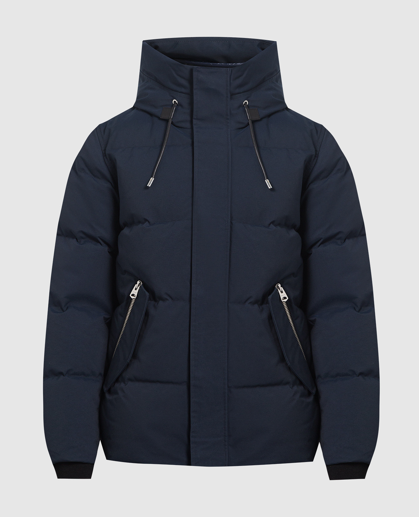 Graydon down jacket with logo in blue