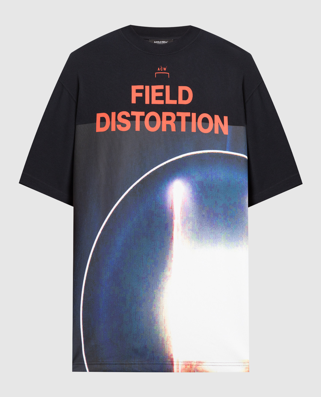 

Черная футболка Field Distortion с принтом, Черный, Футболки