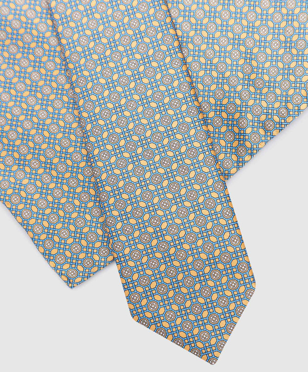 Stefano Ricci Children's silk set of a tie and a scarf in a geometric pattern YDH35025 image 4