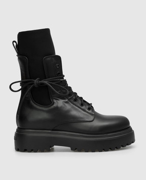 Le Silla Черные комбинированные ботинки Renger 6482R020M1PPCHI
