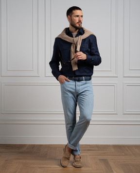 Brunello Cucinelli Блакитні джинси з логотипом M0Z37D3210