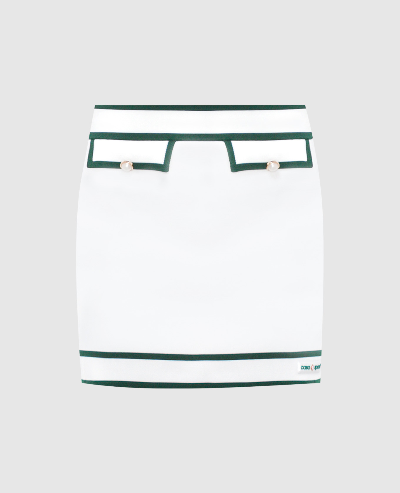 

Белая юбка мини Retro Tennis с фактурным логотипом, Белый, Юбки-а-силуэта