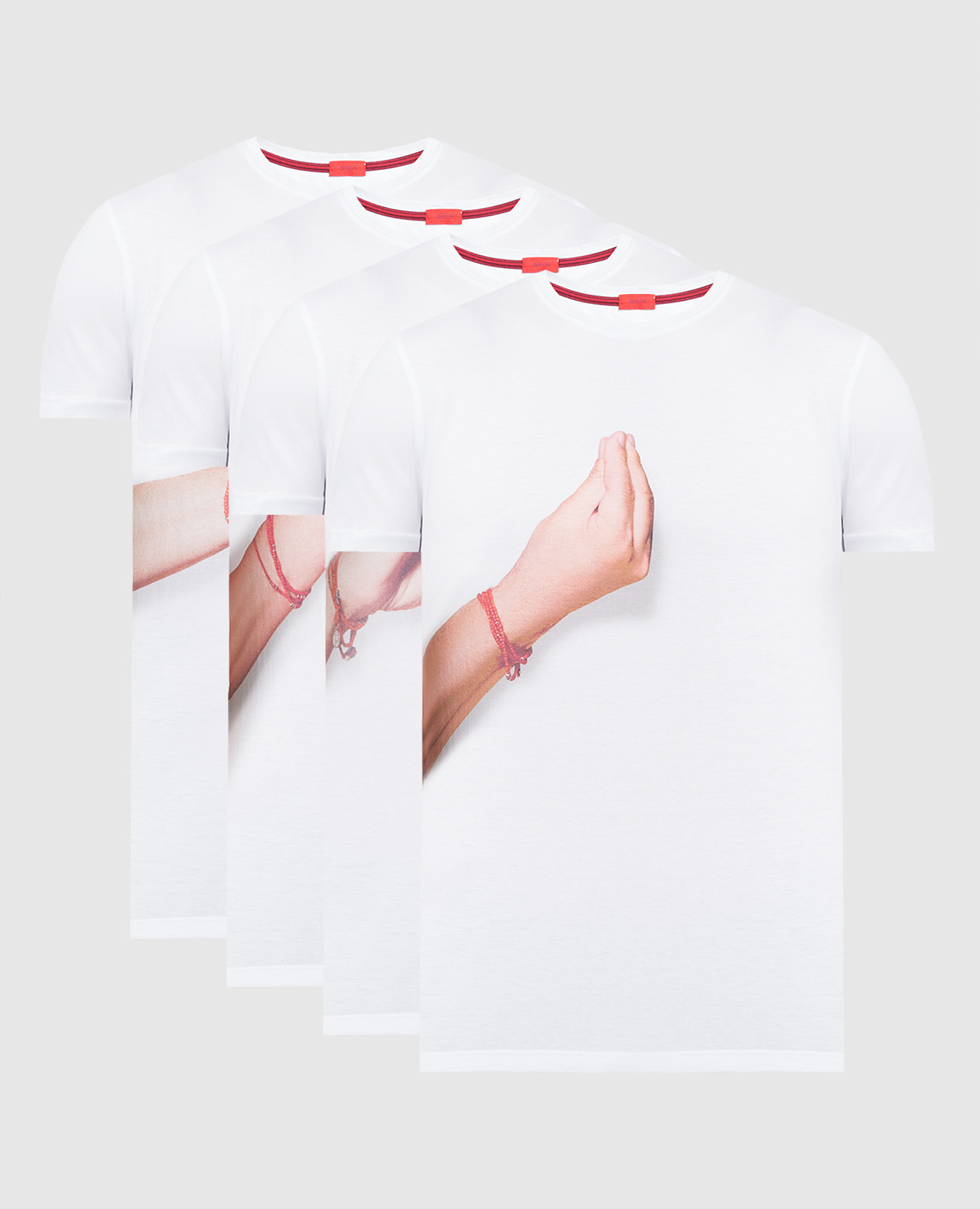 Набір білих футболок  з принтом GESTI
