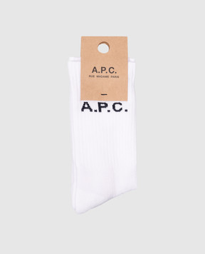 A.P.C Белые носки Sky с узором логотипа COFCGH21038