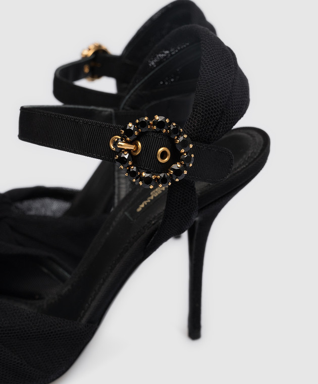 Dolce&Gabbana - Черные босоножки Keira с кристаллами CR1082AW100 купить ...