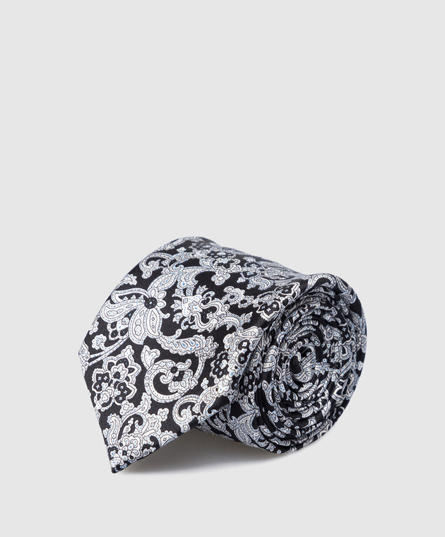 Stefano Ricci Дитячий шовковий набір з краватки та хустки-паші у візерунок YDX27001