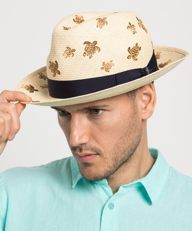 Vilebrequin Claudio beige straw hat with print CDOH2403 изображение 2