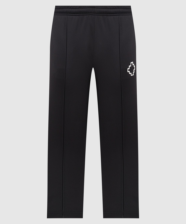 Marcelo Burlon Black sports pants TEMPERA CROSS with contrasting logo CMCJ001C99JER001