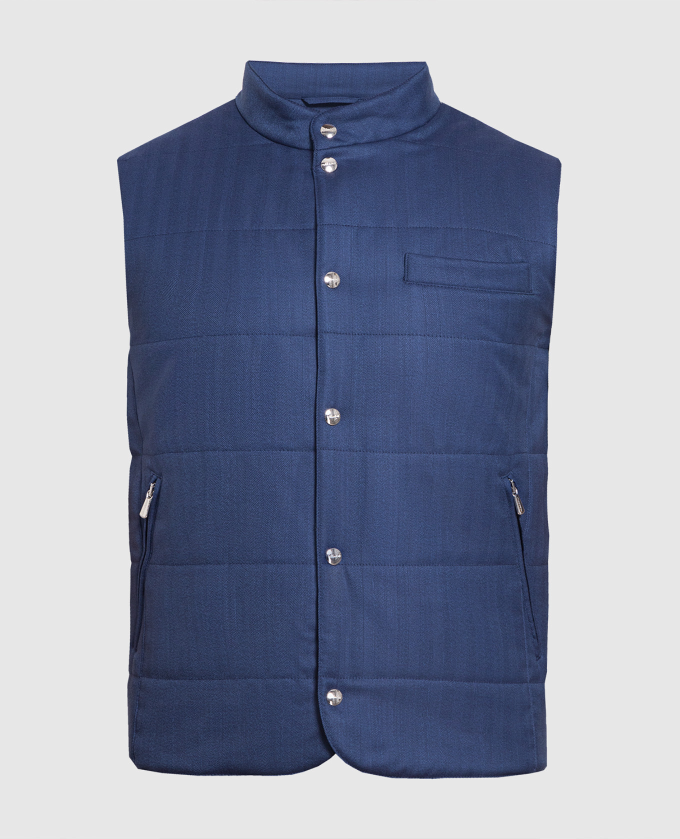 Blue vest made of wool