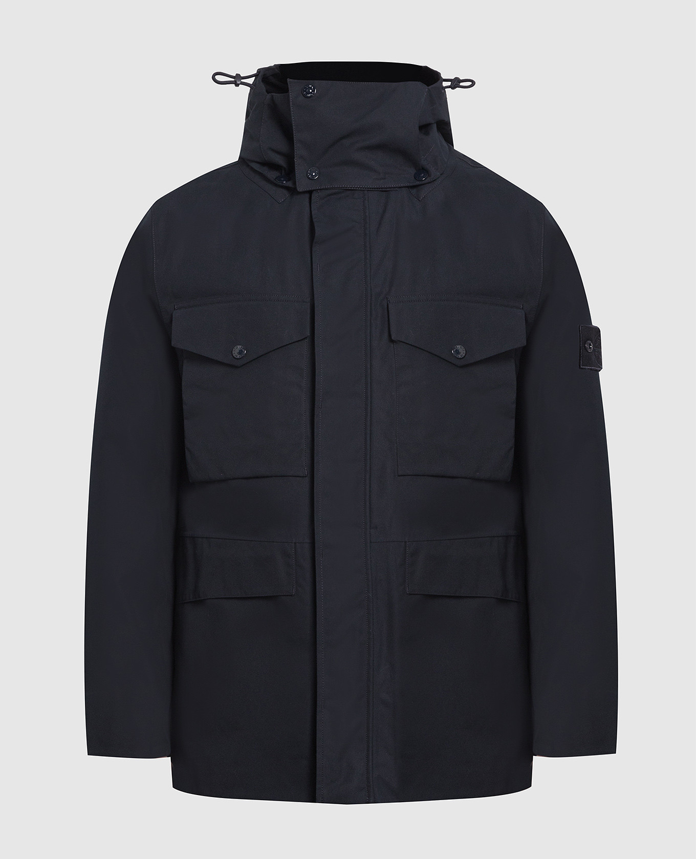 Stone Island - Blue O-Ventile Stone Island Ghost Piece Jacket