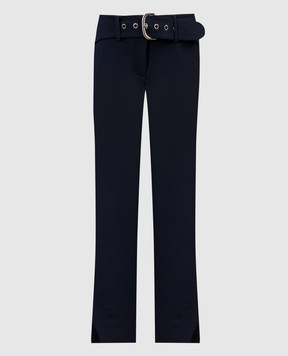 Off-White Синие брюки из шерсти OWCO010F23FAB001