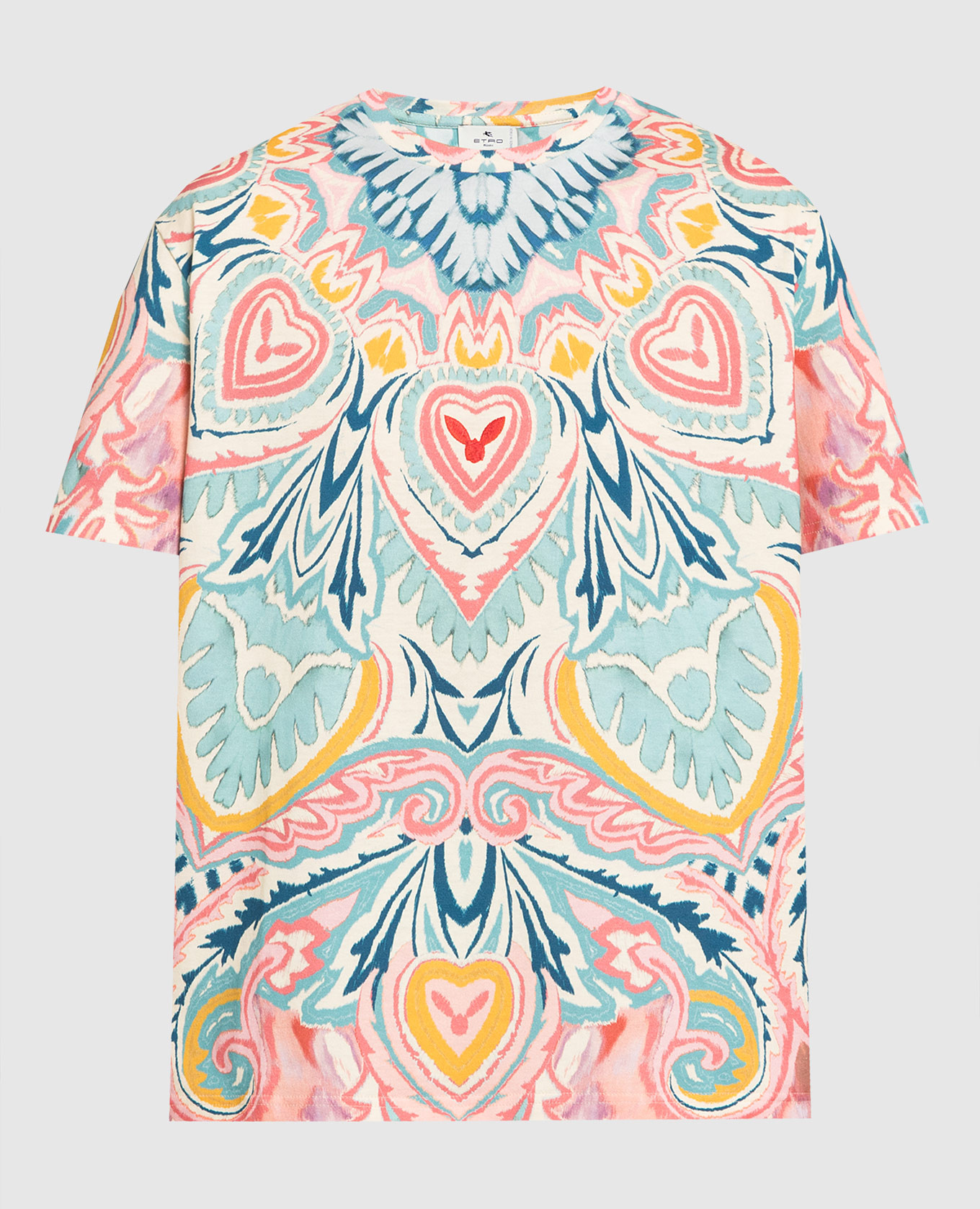 

Бежевая футболка в принт, Бежевый, Футболки