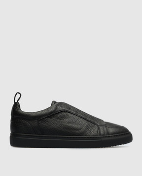 Doucal's Черные кожаные кроссовки на меху DU3218ERICUN235