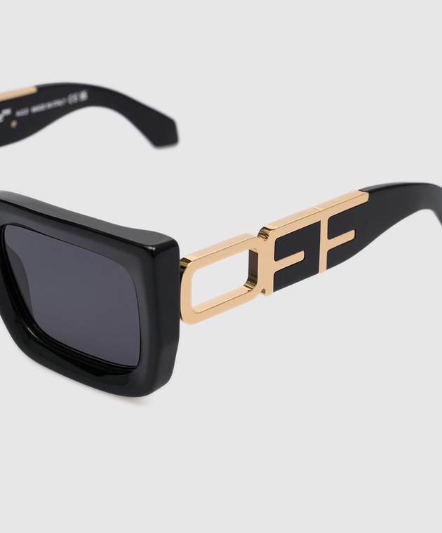 OFF-WHITE: Boston sunglasses in acetate - Black  Off-White sunglasses  OERI073S23PLA001 online at