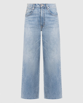 SLVRLAKE Блакитні джинси з ефектом потертості Grace Crop AW21GRCC707SCROS