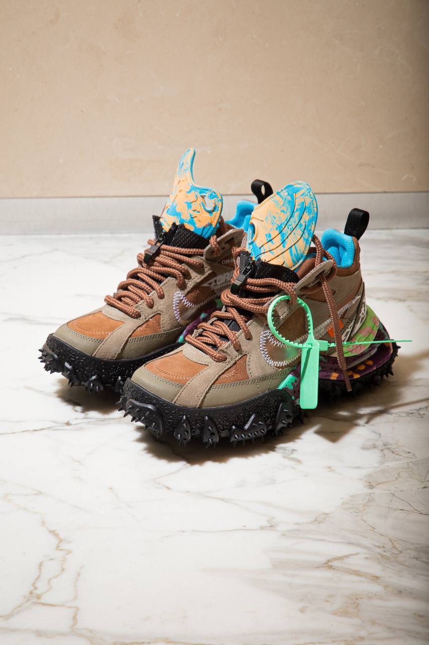 au様290×230×75 270×200×70 Off-White - Коричневі замшеві кросівки Nike Terra OMIA29CT24MAT001