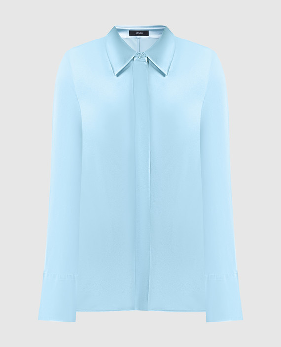 Brunel blue silk blouse