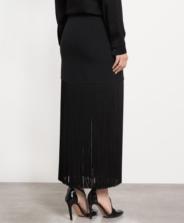 Michael Kors Black skirt with fringe CSP7200010 image 4