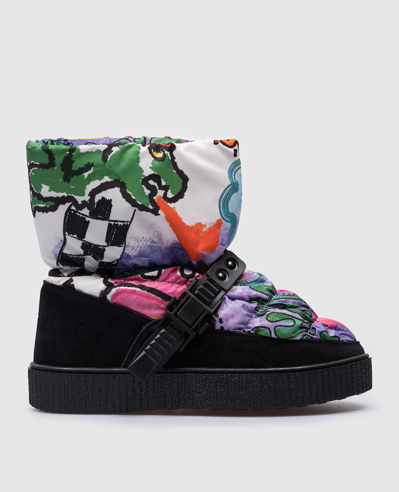 

Детские дутые ботинки Puffer на меху с принтом Graffiti Love, Разноцветный, Ботинки