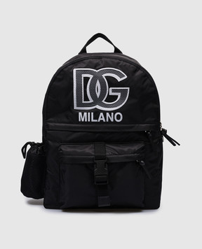 Dolce&Gabbana Дитячий чорний рюкзак з логотипом EM0125AB205