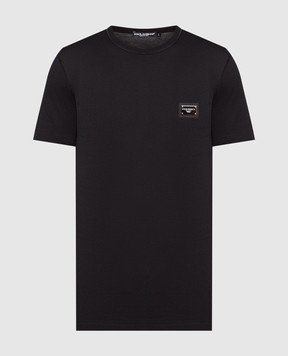 Dolce&Gabbana Чорна футболка з логотипом G8PT1TG7F2I