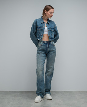 Heron Preston Синие джинсы с эффектом потертости HWYB006F23DEN001