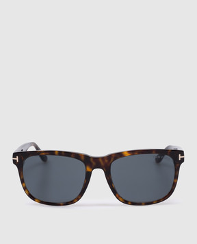 Tom Ford Коричневі сонцезахисні окуляри Lucilla з ефектом черепахового панцира FT0775