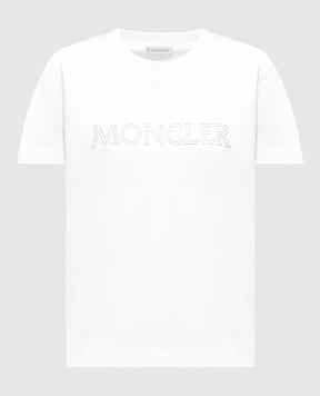 Moncler Белая футболка с логотипом 8C00014829HP