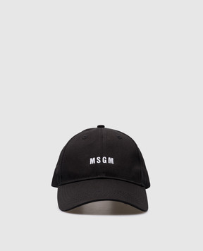MSGM Чорна кепка з вишивкою логотипа 3640ML03247273