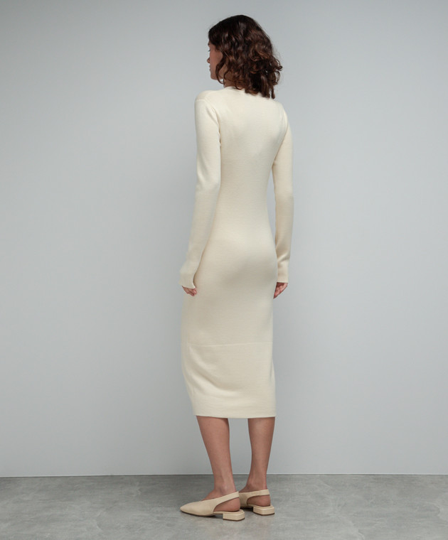 Enrico Mandelli White midi dress made of wool A7KD275252 image 4