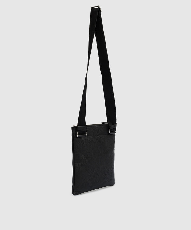Canali Black leather shoulder bag NA00134P226101 image 3
