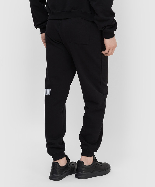 VTMNTS Черные джоггеры с принтом Barcode VL12PA400B изображение 4