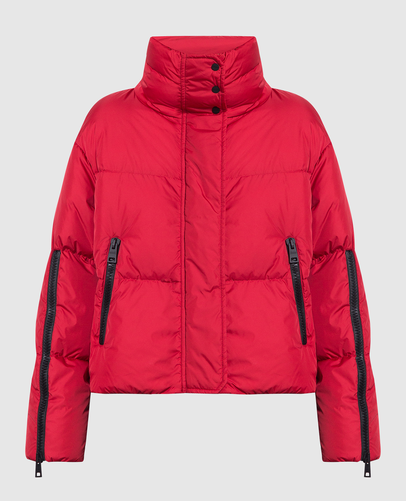 Red down jacket