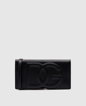 Dolce&Gabbana Чорний шкіряний клатч DG LOGO BI3279AG081